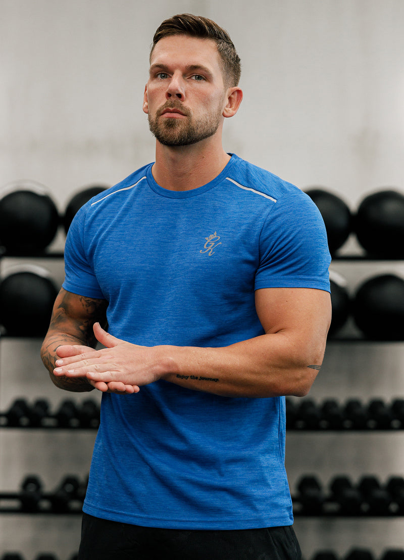 Gym King Element Tee - Sonic Blue Marl