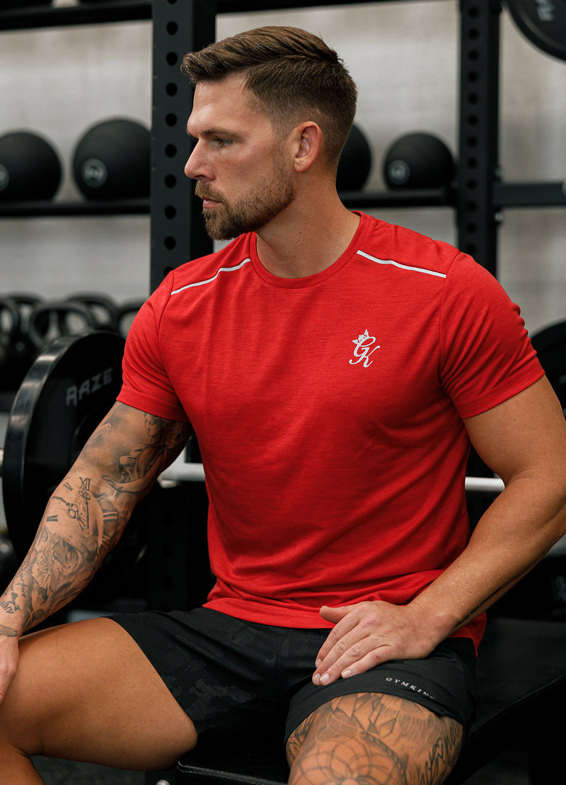 Gym King Element Tee - Pepper Red Marl