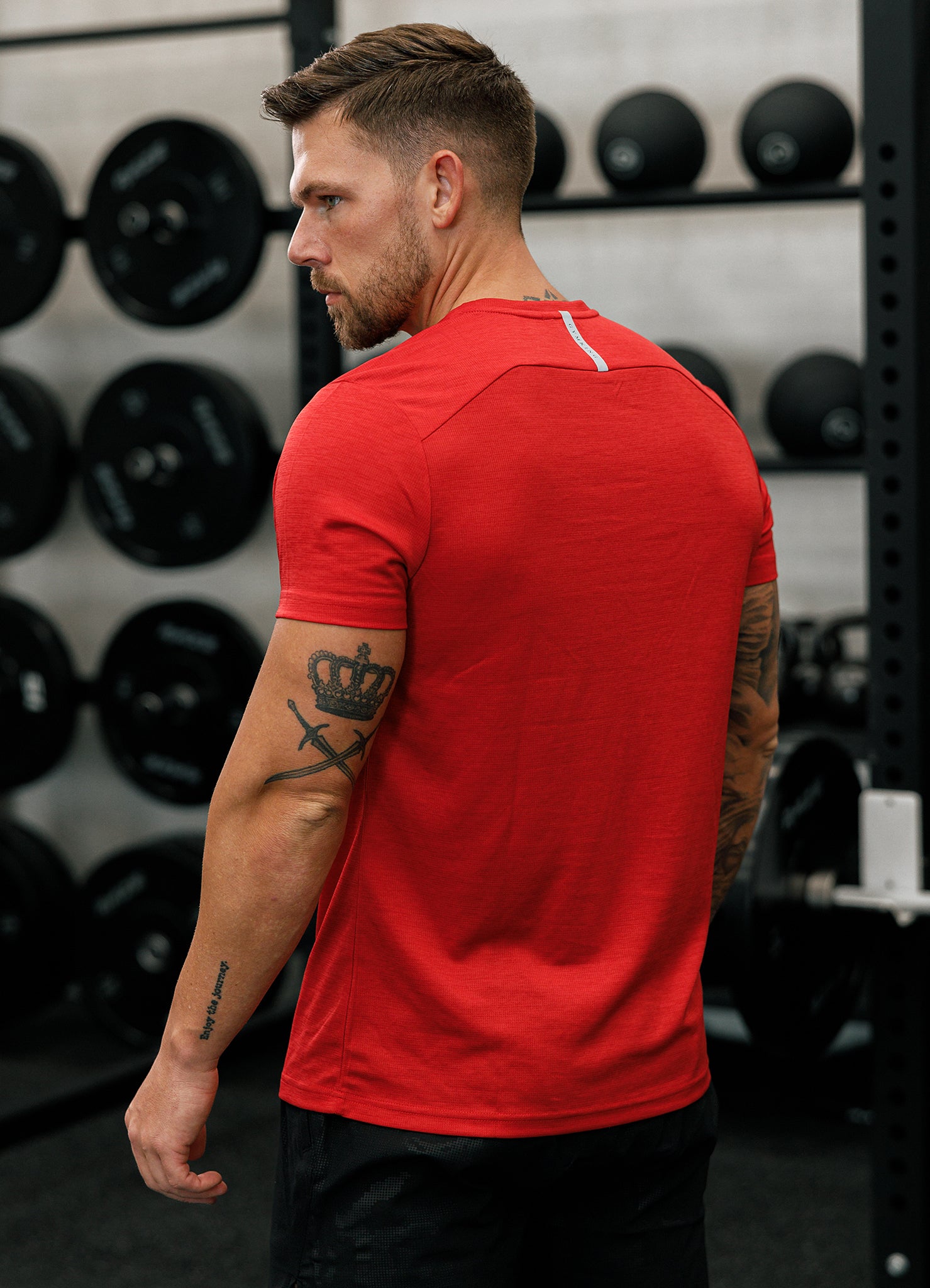 Gym King Element Tee Pepper Red Marl GYM KING