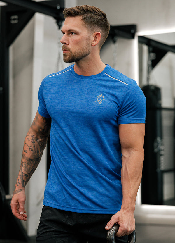 Gym King Element Tee - Sonic Blue Marl