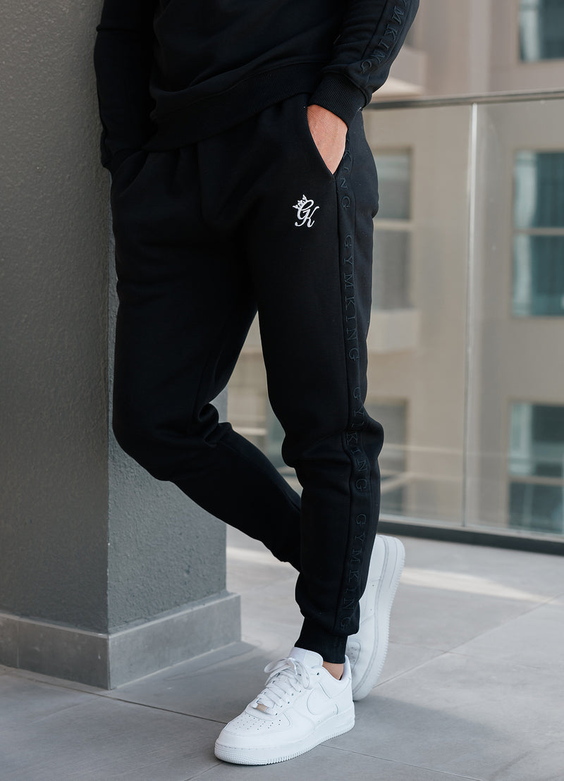 Black gym king tracksuit sale