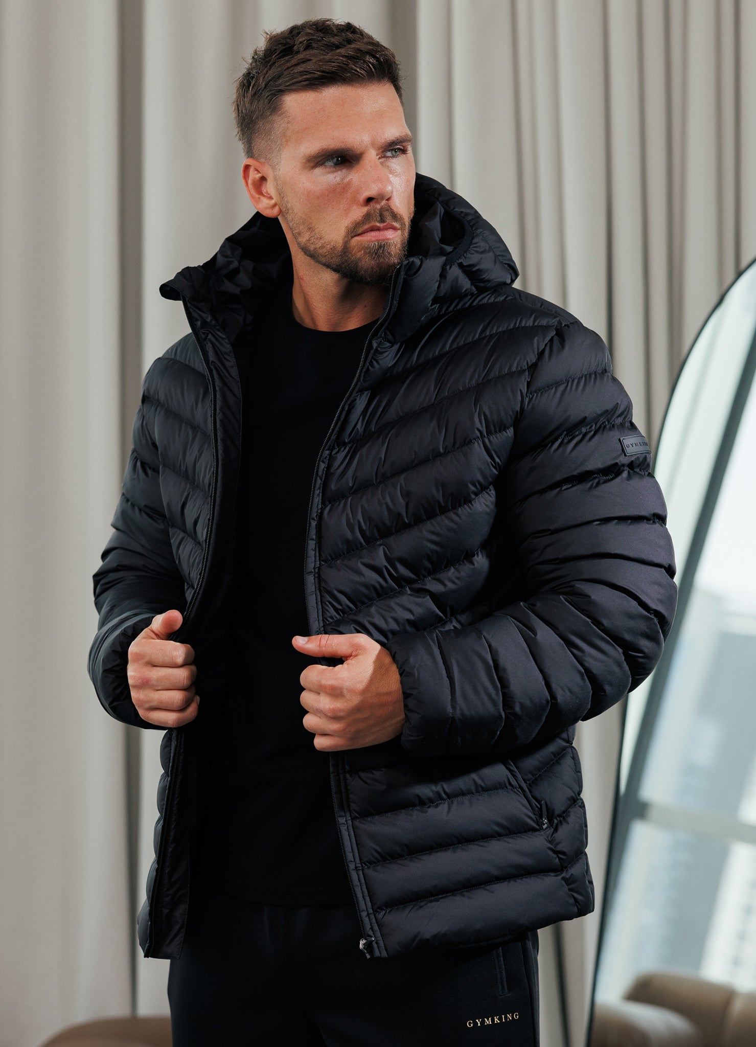 Gym King Endurance Puffer Jacket - Black