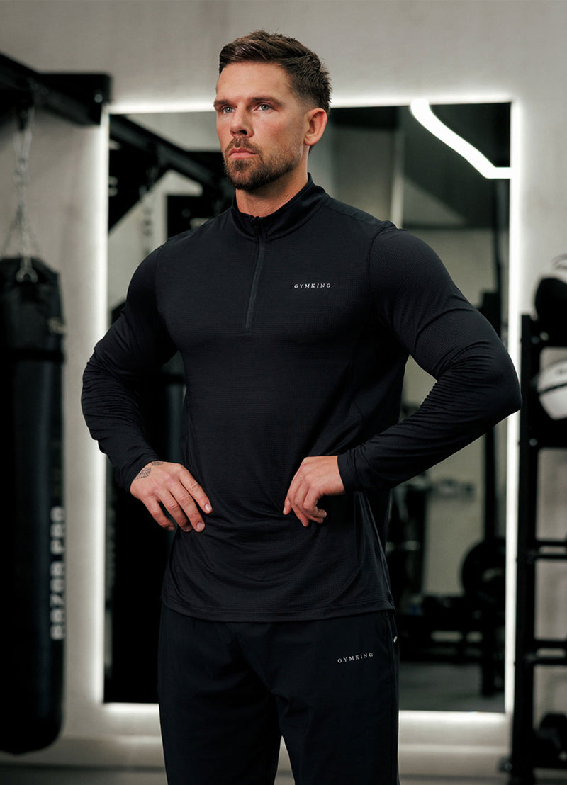 Gym King Energise 1/4 Zip - Black
