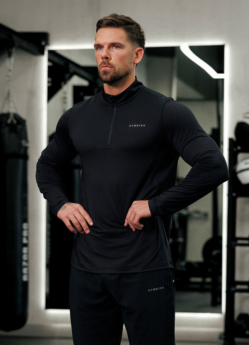 Gym King Energise 1/4 Zip - Black