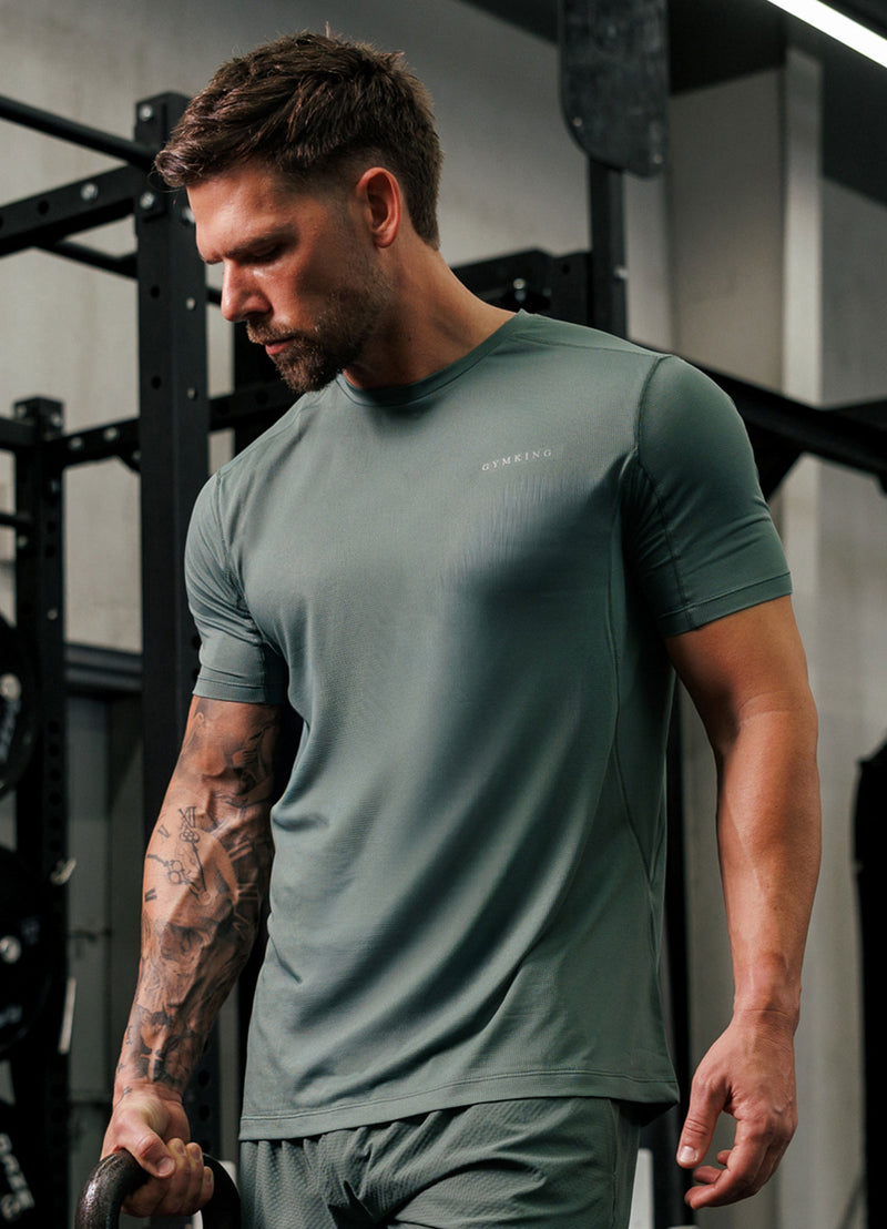 Gym King Energise Tee - Army Green