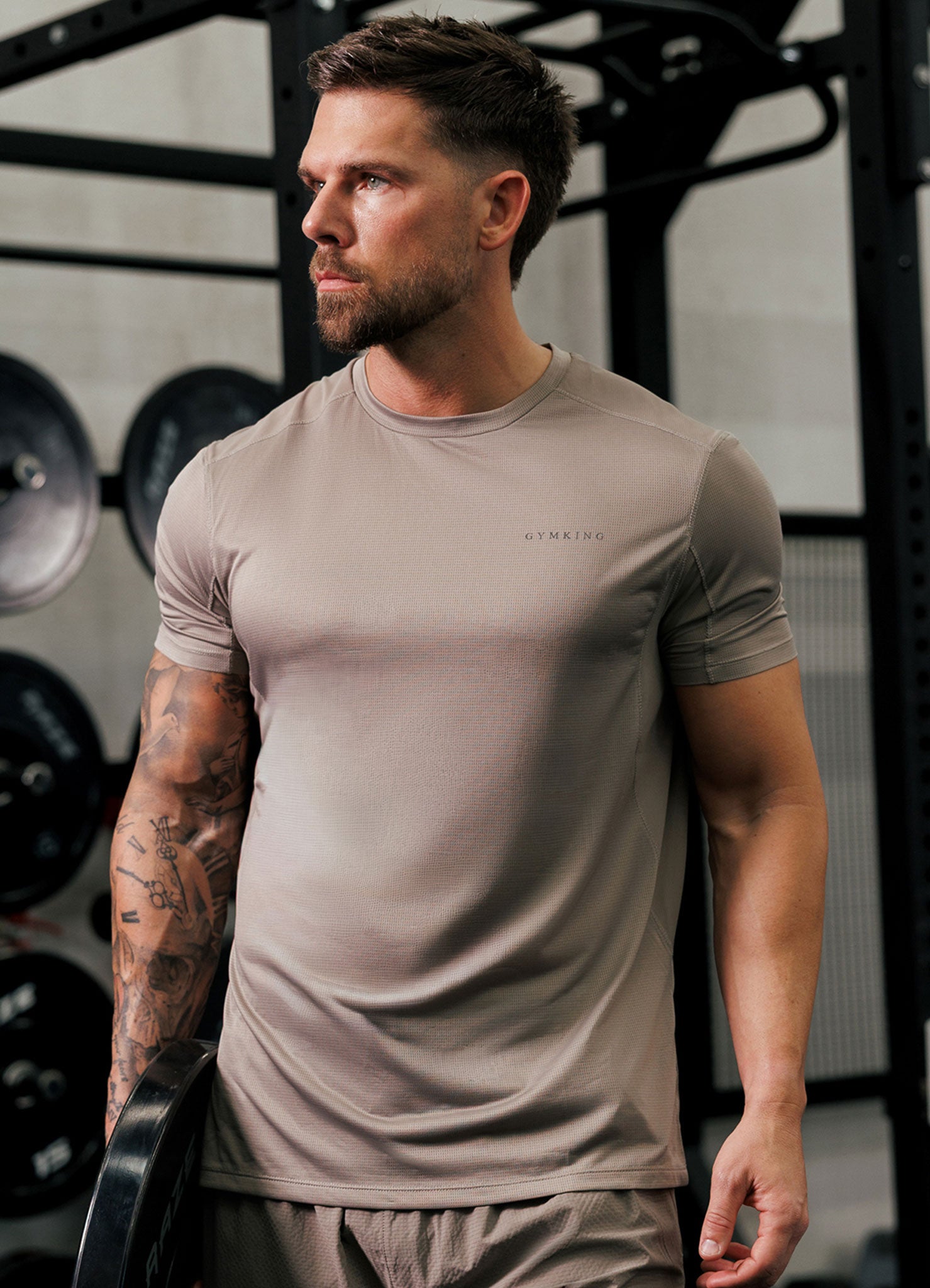 Gym King Energise Tee - Truffle