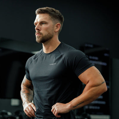 Gym King Energy Linear Tee - Black