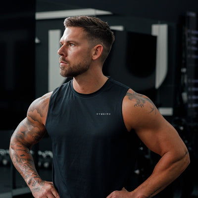 Gym King Energy Linear Vest - Black