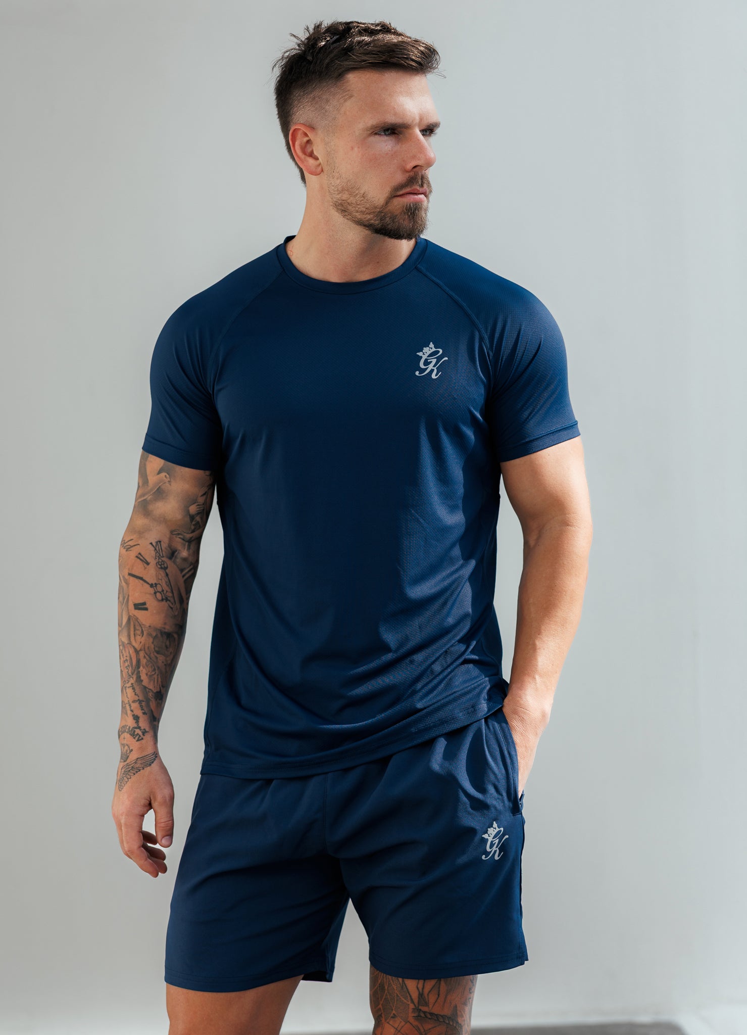 Gym King Energy Tee - Oxford Blue