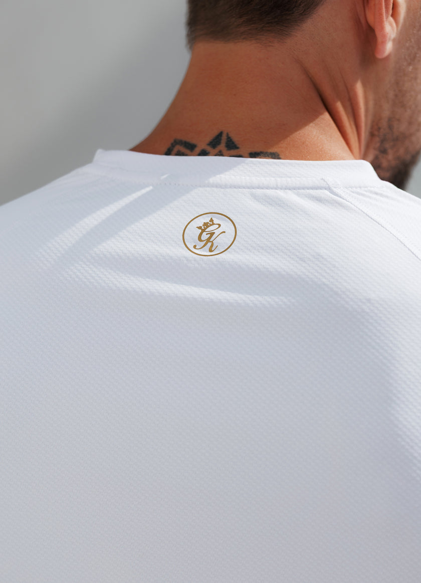Gym King Energy Tee - White/Gold