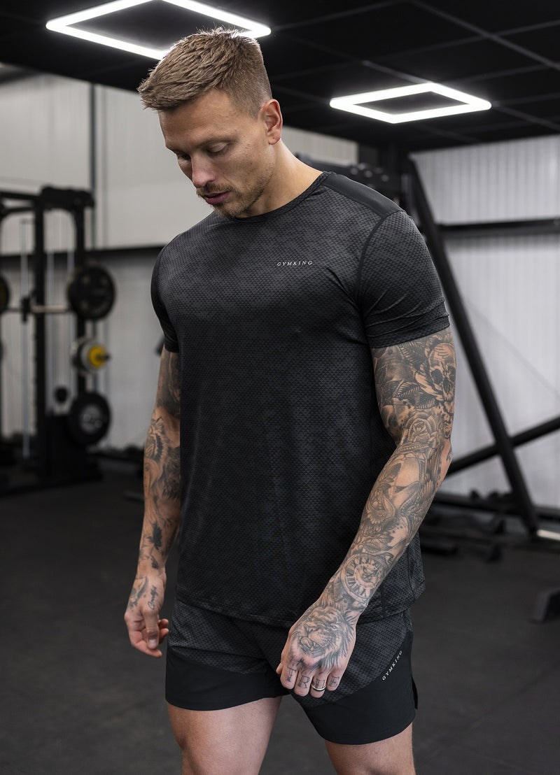 Gym King Enigma AOP Tee - Black