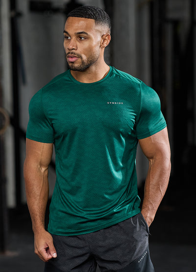 Gym King Enigma AOP Tee - Emerald Green