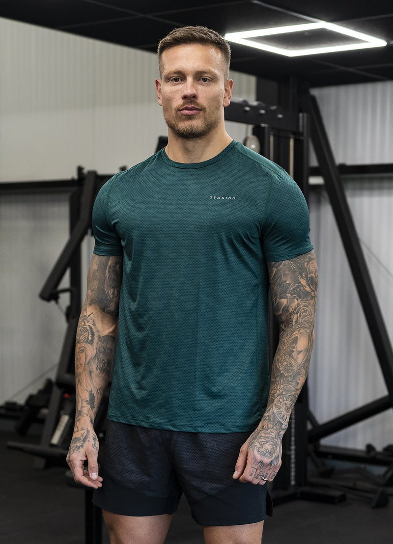 Gym King Enigma AOP Tee - Emerald Green