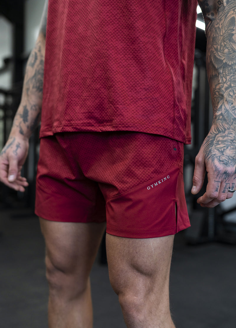 Gym King Enigma AOP Short - Deep Red