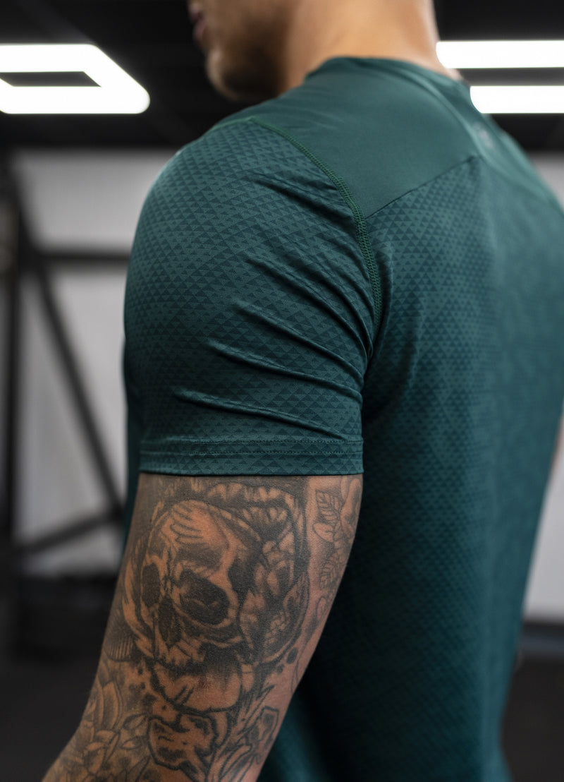 Gym King Enigma AOP Tee - Emerald Green