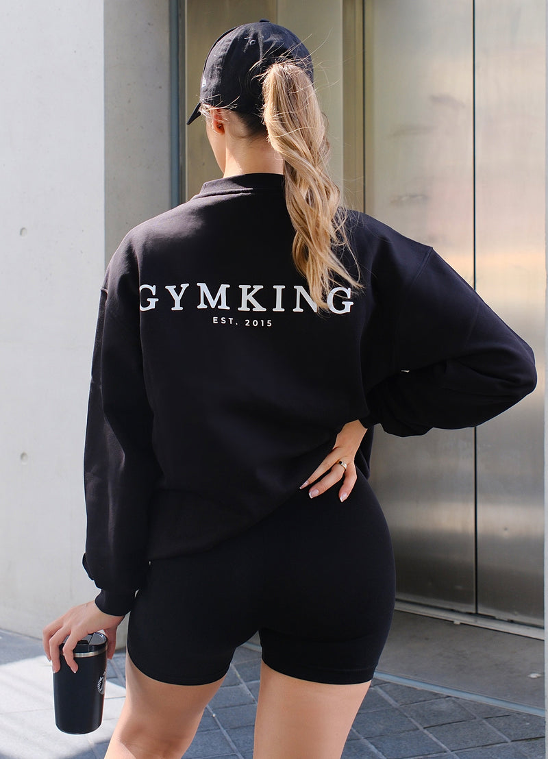 Gym King Established Crew - Black/White – GYM KING