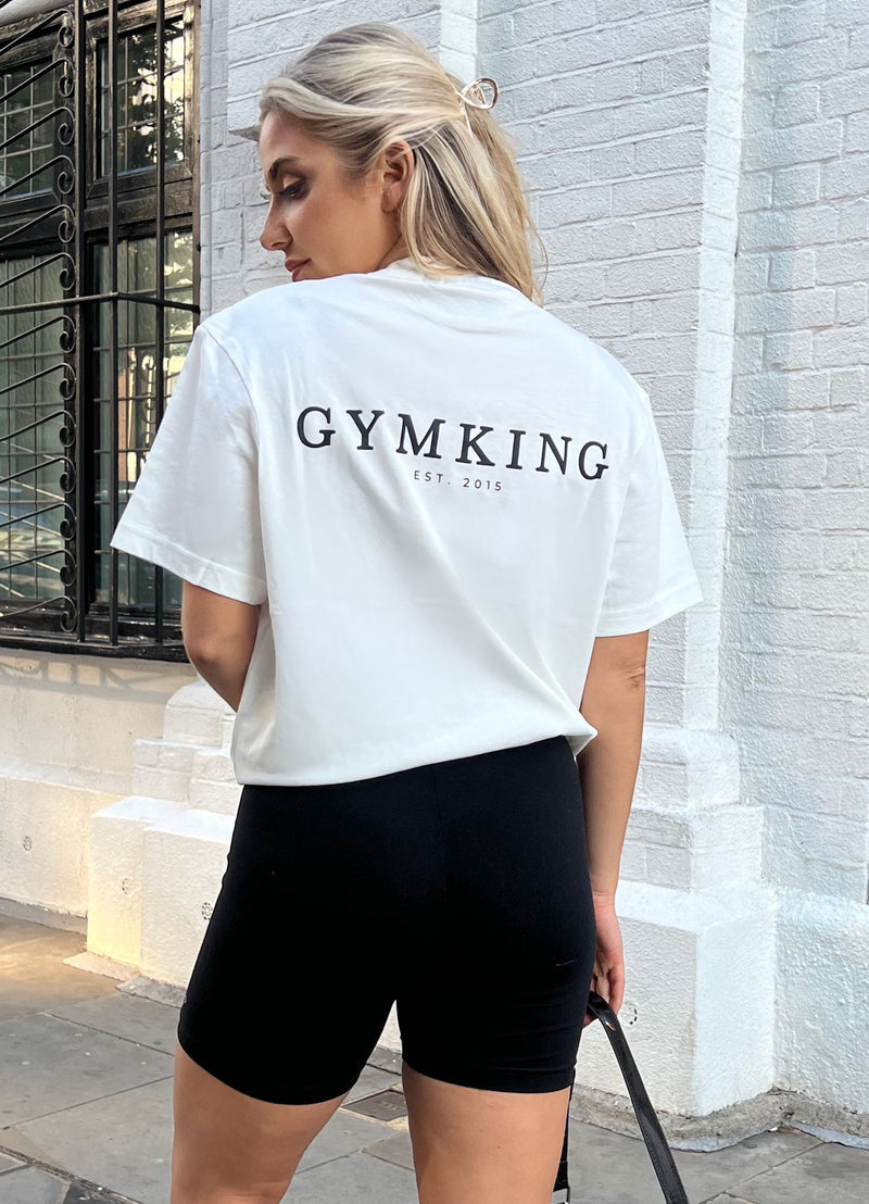 Gym King Established Boyfriend Tee - Cream