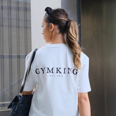 Gym King Established Boyfriend Tee - Cream