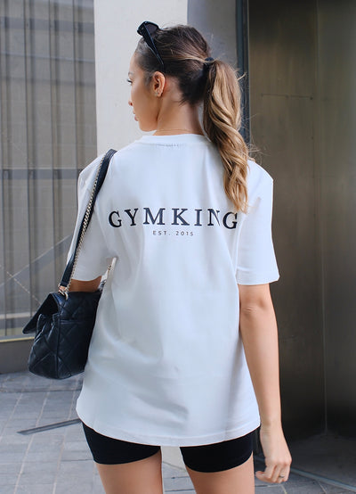 Gym King Established Boyfriend Tee - Cream