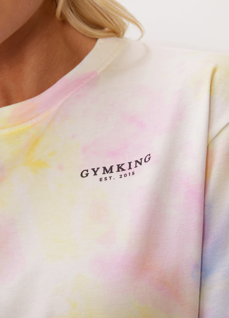 Gym King Established Boyfriend Tee - Pastel Tie Dye