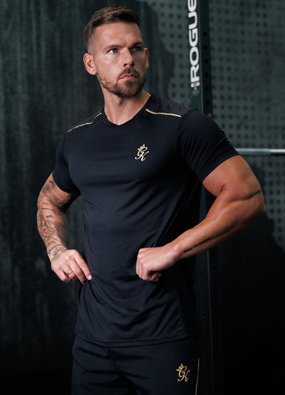 Gym King Flex Tee - Black/Gold