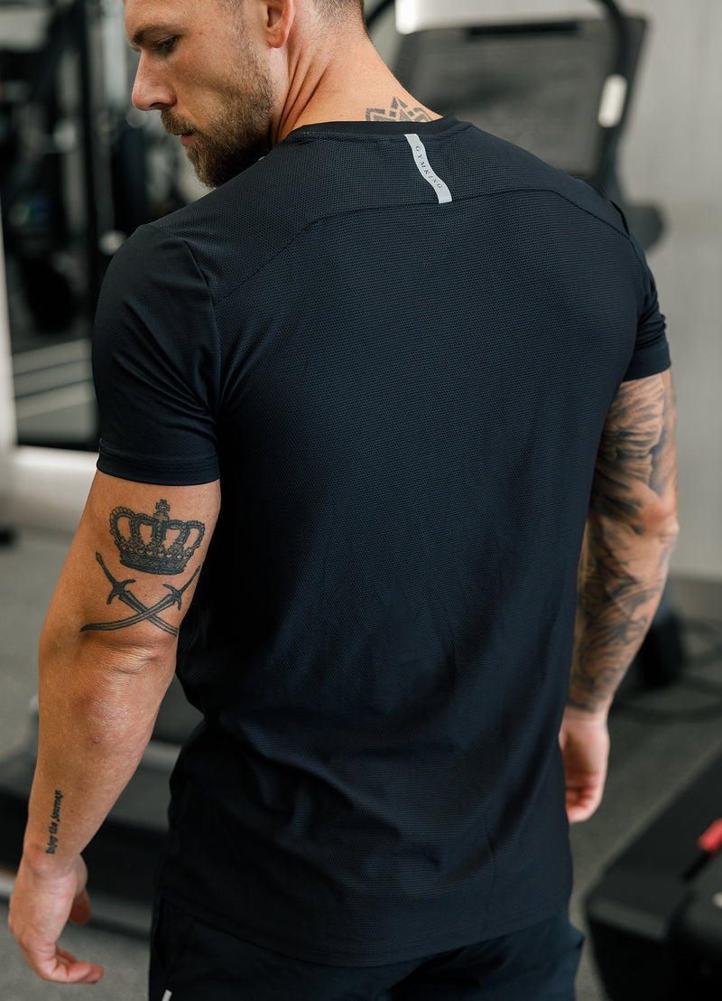 Gym King Flex Tee - Black/Silver