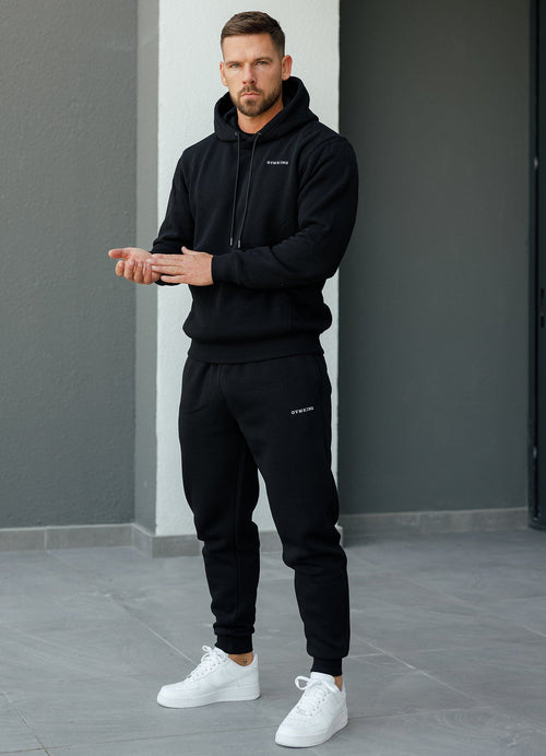 men's black fleece tracksuit