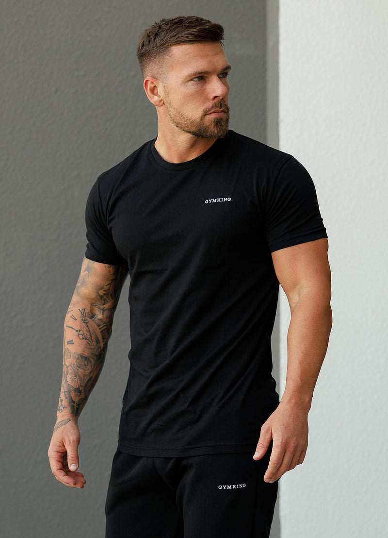 Gym King Linear Fundamental Tee - Black