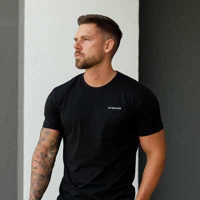 Gym King Fundamental Linear Tee - Black