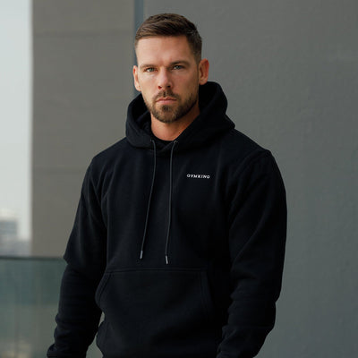 men's black fleece hoodie