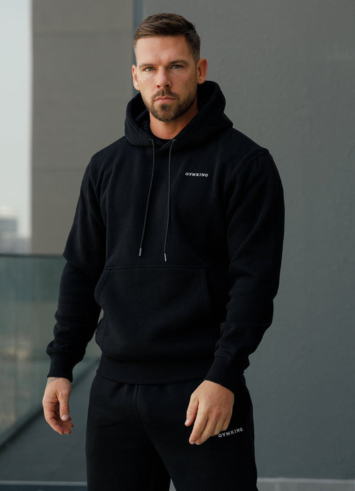 men's black fleece hoodie