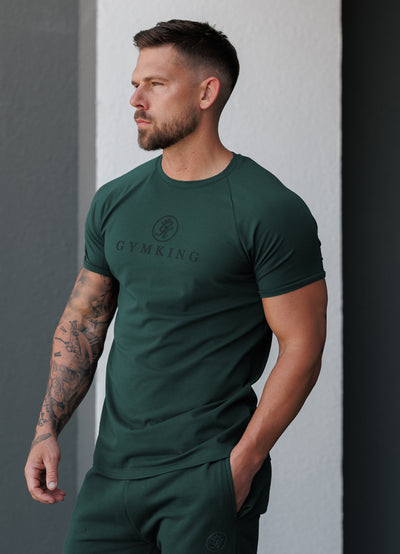 Gym King Pro Jersey Tee - Deep Forest Green