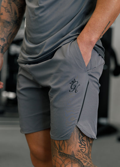 Gym King Flex 6" Short - Fossil Grey/Black