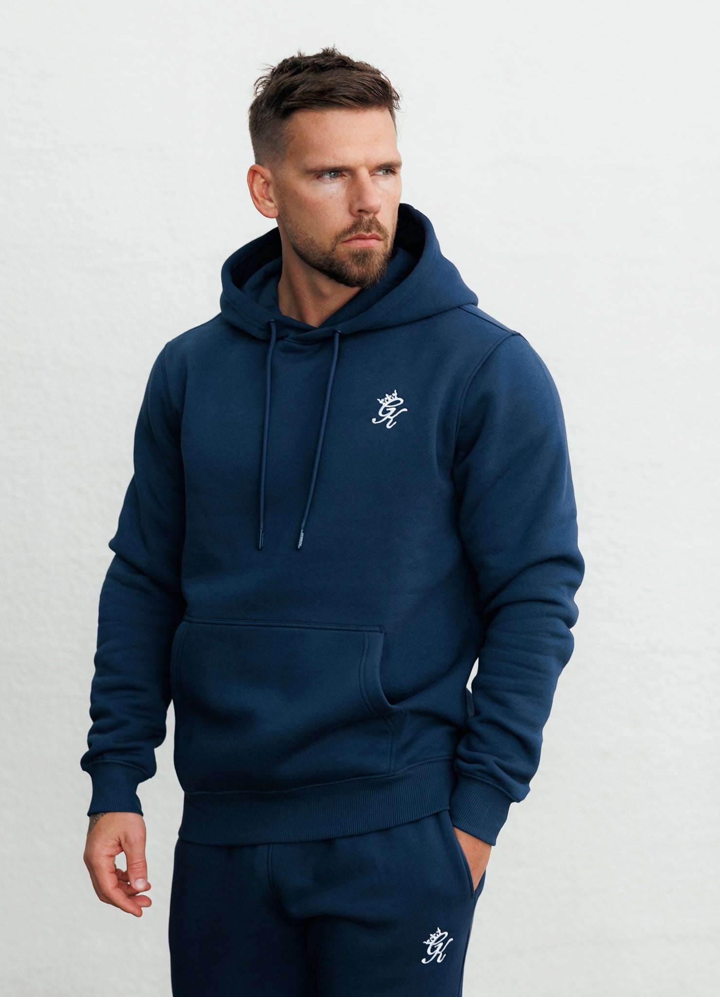Gym King Fundamental Fleece Hood - Rich Blue