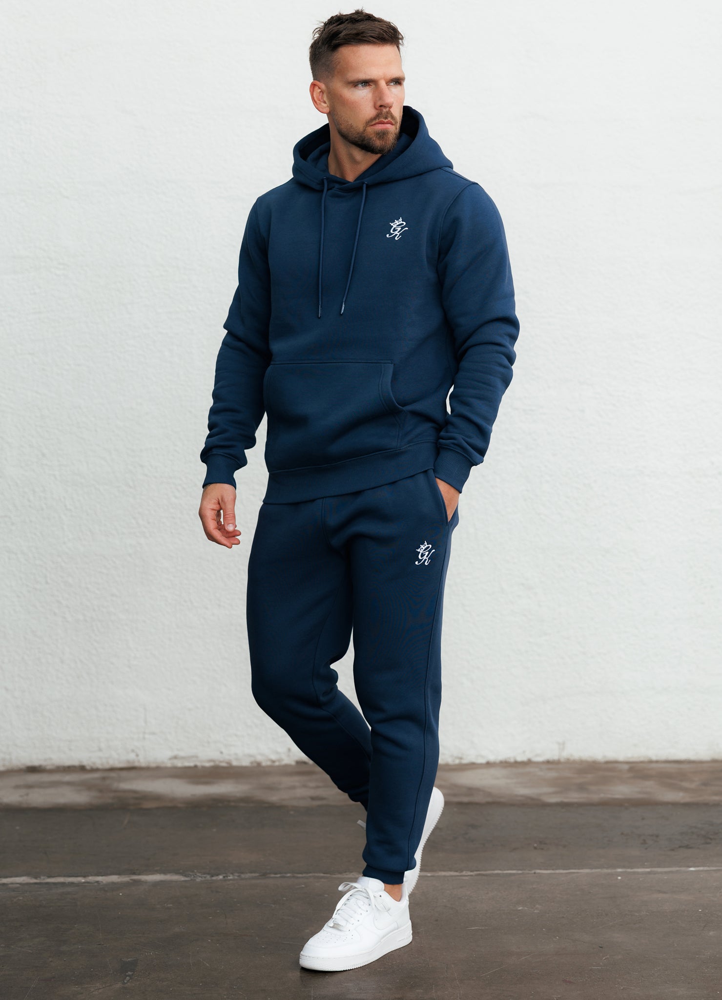 Gym King Fundamental Hood Tracksuit - Rich Blue