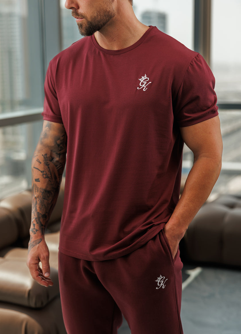 Gym King Fundamental Tee - Burgundy