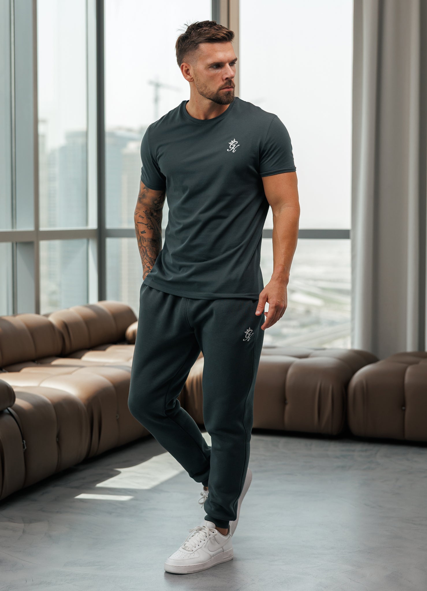 Gym King Fundamental Tee - Green Smoke