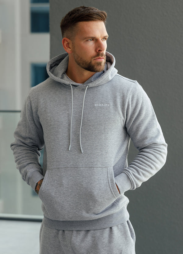 Gym King Linear Fundamental Hood - Grey Marl