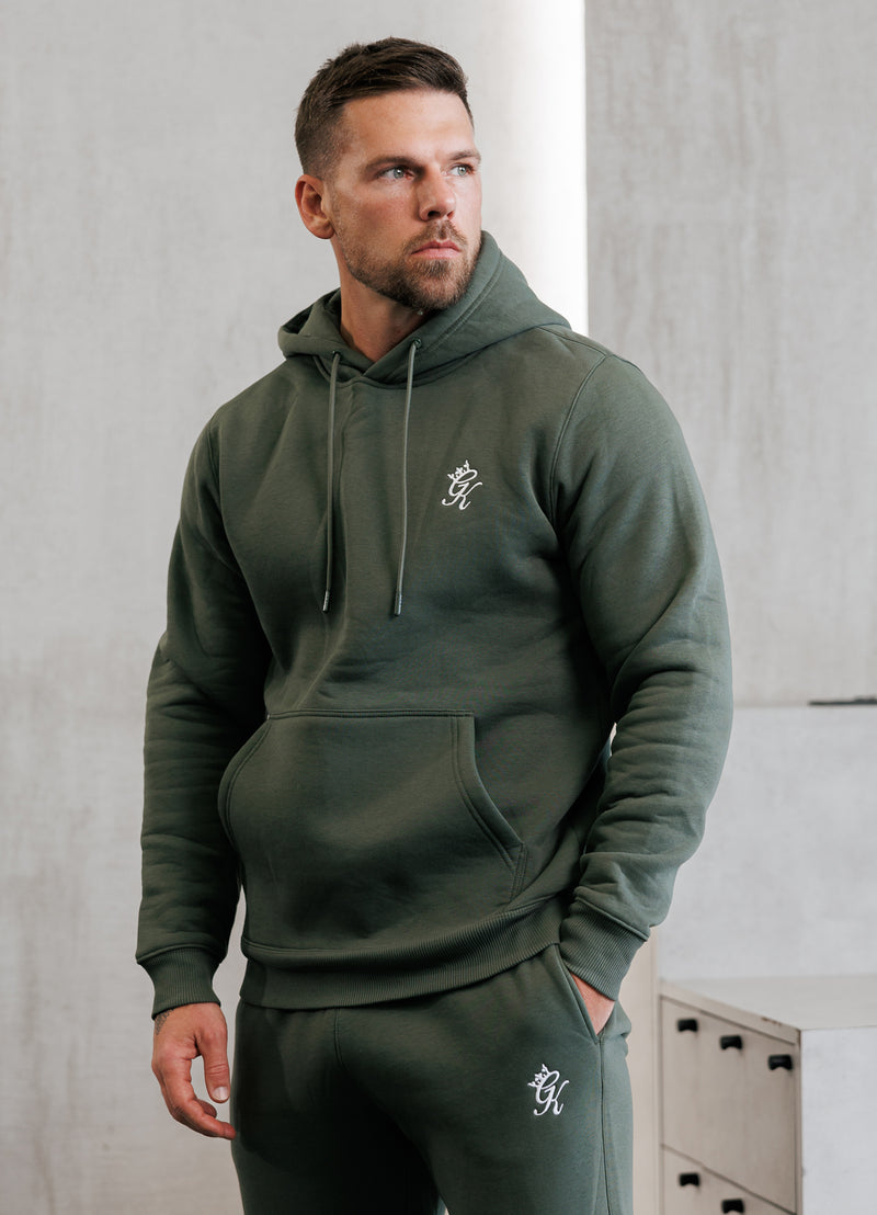 Gym King Fundamental Fleece Hood - Deep Olive