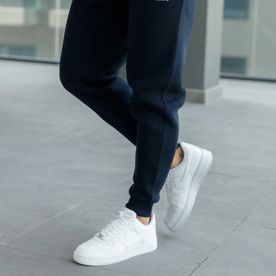 Men's navy blue fleece jogger
