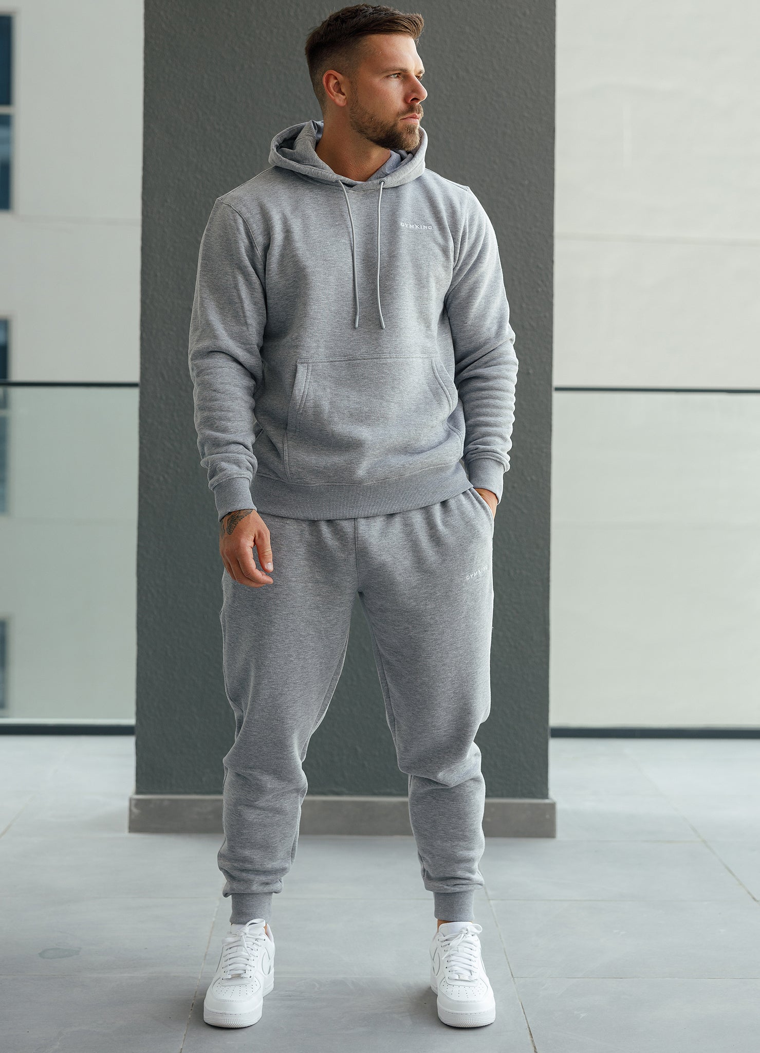 Mens grey full tracksuit on sale