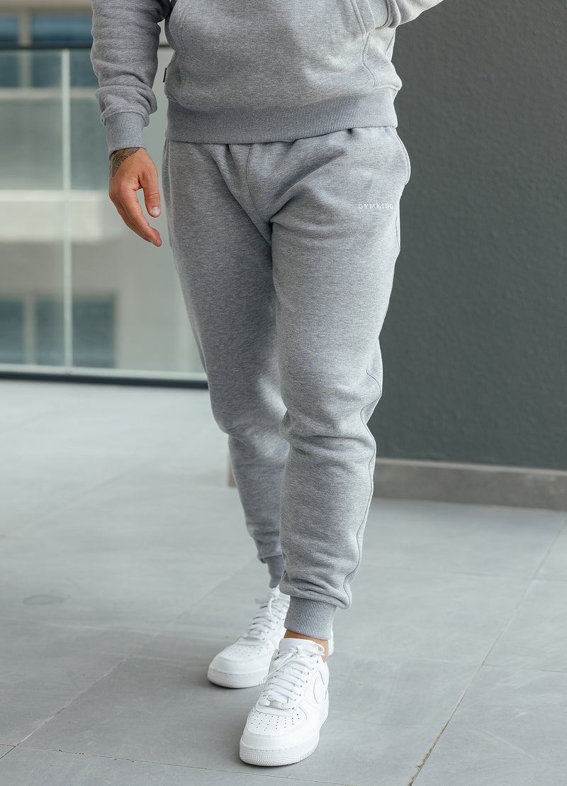 Gym King Linear Fundamental Jogger - Grey Marl