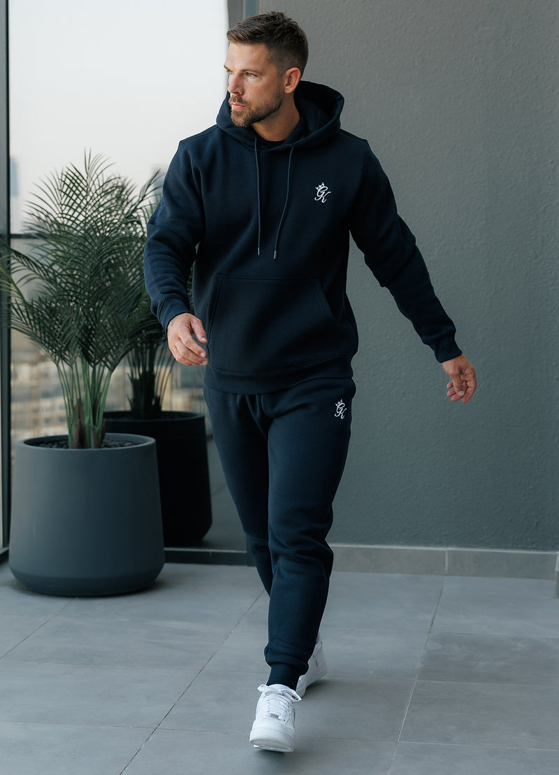 Gym King Fundamental Fleece Hood - Navy