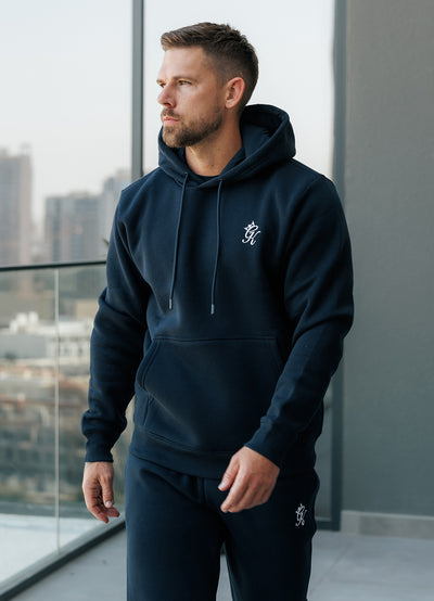 Gym King Fundamental Fleece Hood - Navy