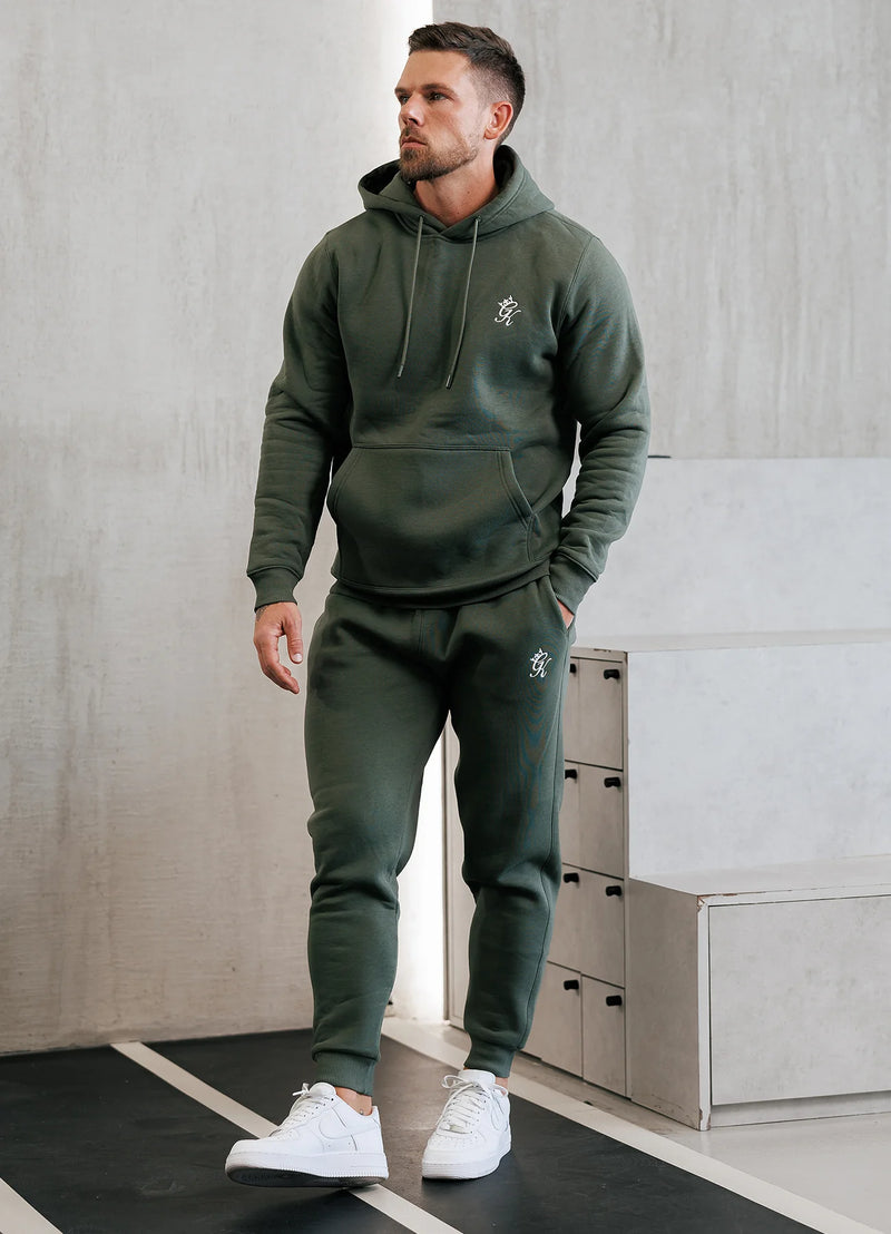 Gym King Fundamental Fleece Hood Tracksuit - Deep Olive