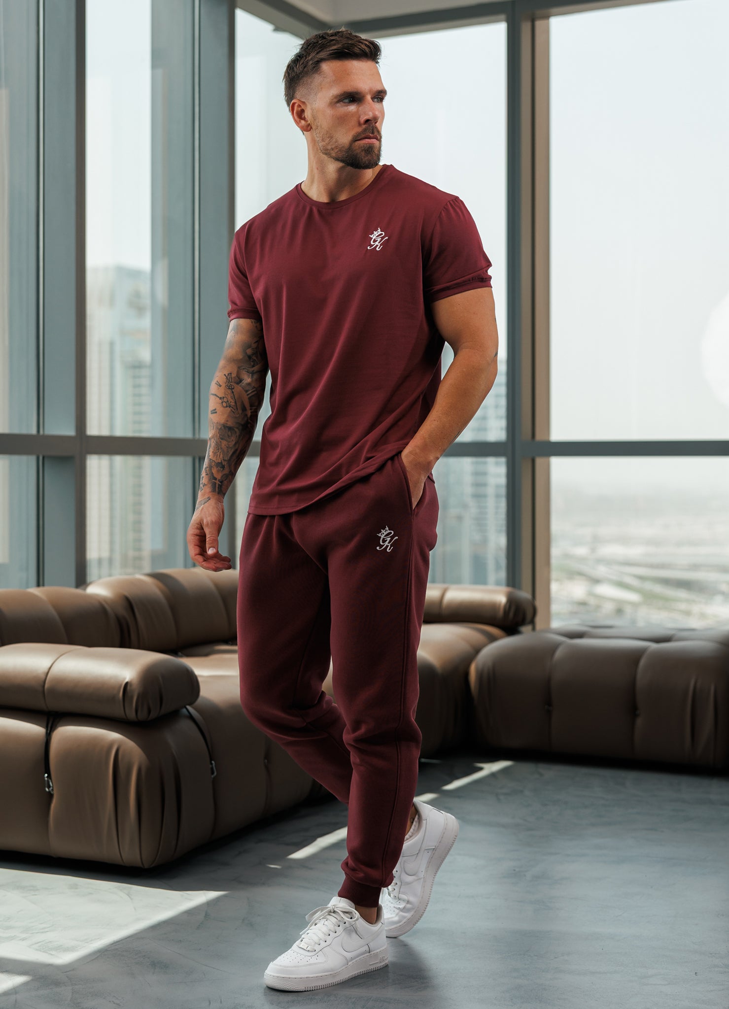 Gym King Fundamental Fleece Jogger - Burgundy