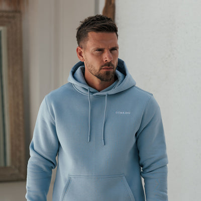 Gym King Fundamental Linear Hoodie - Powder Blue