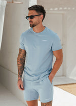 Gym King Fundamental Linear Tee - Powder Blue thumbnail