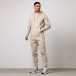 Gym King Fundamental Hood Tracksuit - Fossil Stone thumbnail