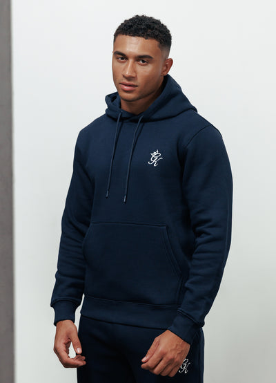Gym King Fundamental Fleece Hood - Navy